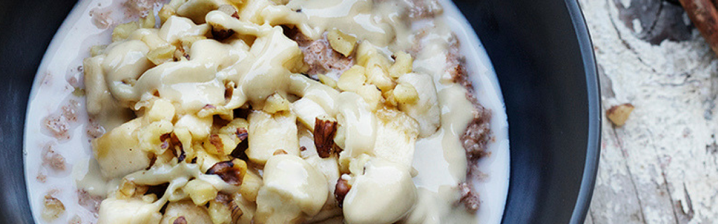 New Recipe: Banana, Tahini and Walnut “Porridge”