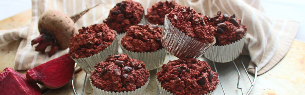 New Recipe: Beet & Cacao Muffins