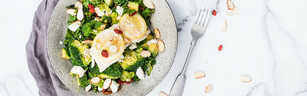 New Recipe: Oven Baked Fish with Broccoli & Kale Salad
