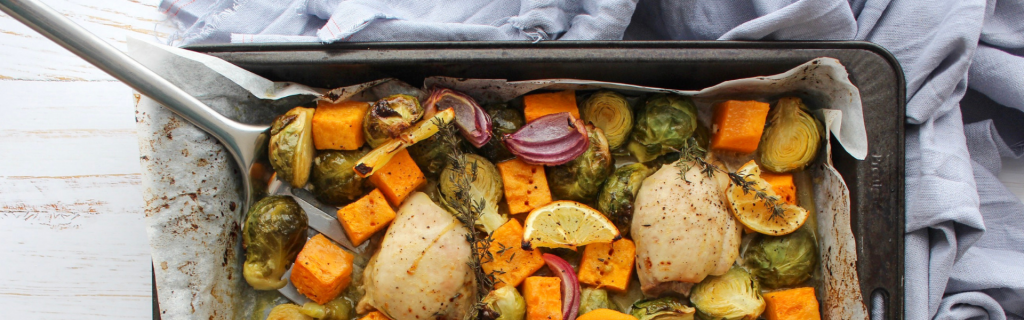 New Recipe: One Pan Chicken with Pumpkin & Brussel Sprouts