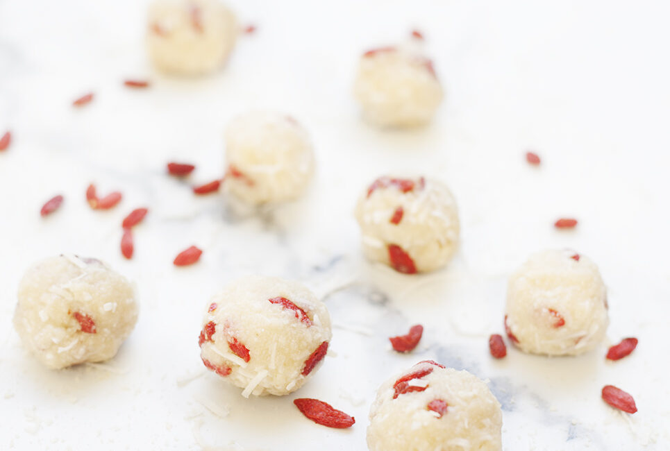 Raw Almond & Coconut Goji Bites