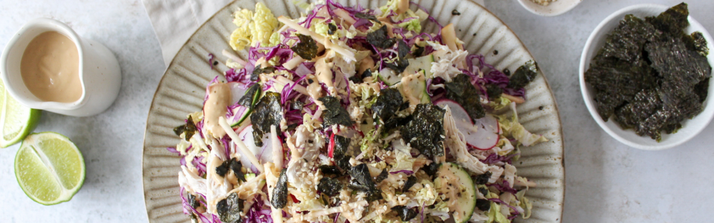 New Recipe: Coconut Poached Chicken Miso Salad